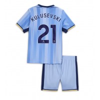 Tottenham Hotspur Dejan Kulusevski #21 Fußballbekleidung Auswärtstrikot Kinder 2024-25 Kurzarm (+ kurze hosen)